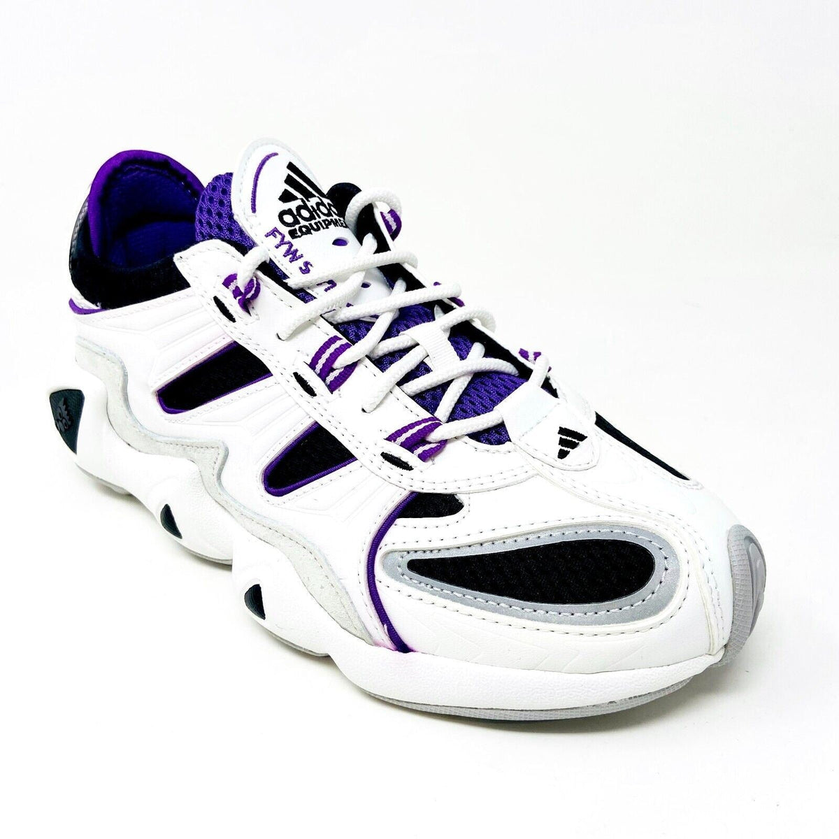 Adidas FW S-97 White Black Purple Womens Size 5.5 Sneakers EF2043