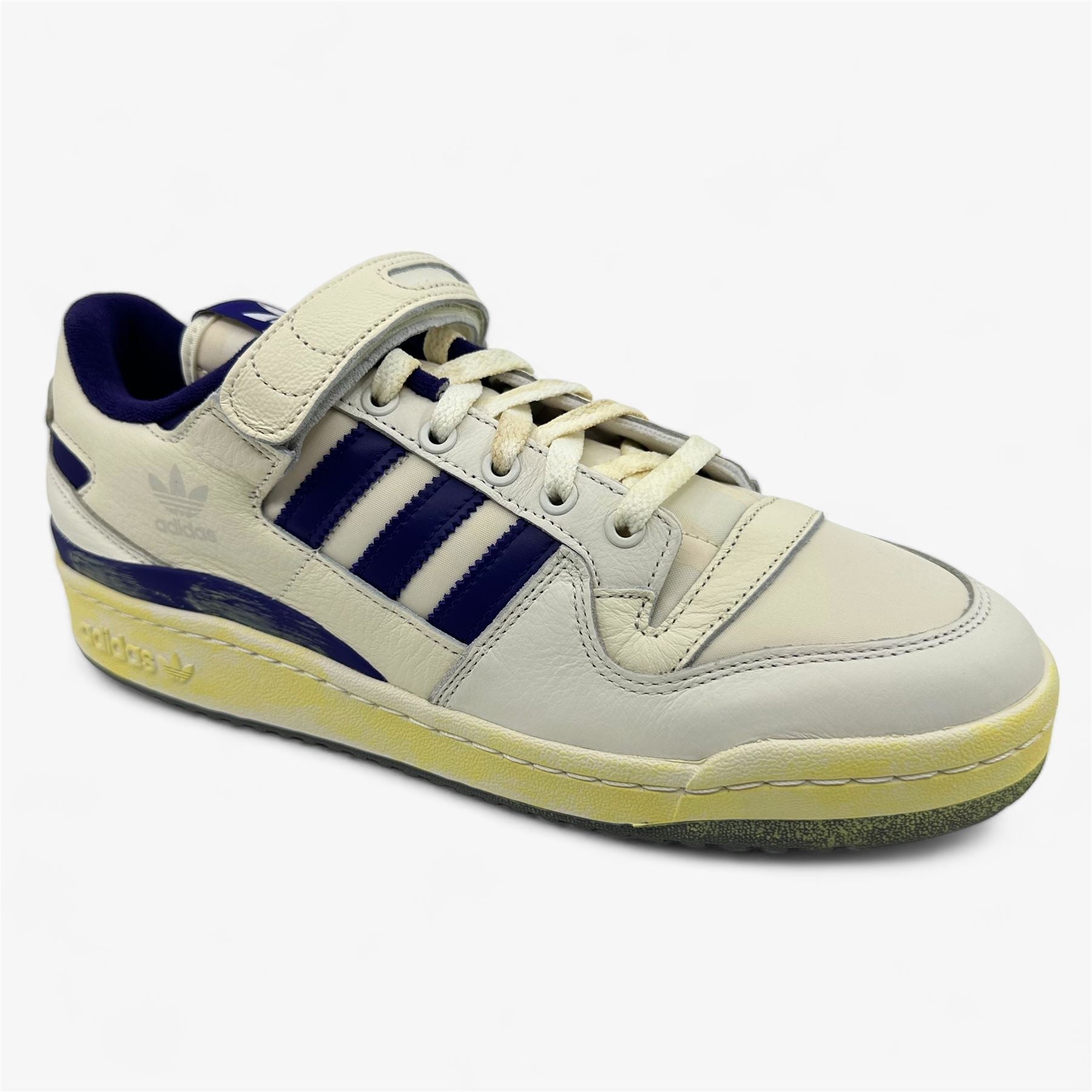 Adidas Forum 84 Low AEC Vintage White Purple Mens Size 10.5 Athletic Sneaker