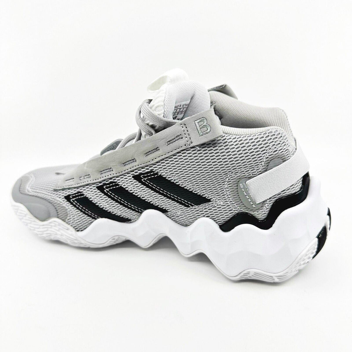 Adidas Exhibit B Mid Gray White Womens Size 8 Basketball Sneakers GY8983