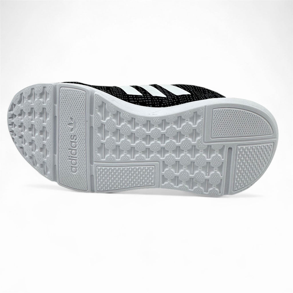 Adidas Swift Run 22 EL Black White Baby Toddler Athletic Sneaker