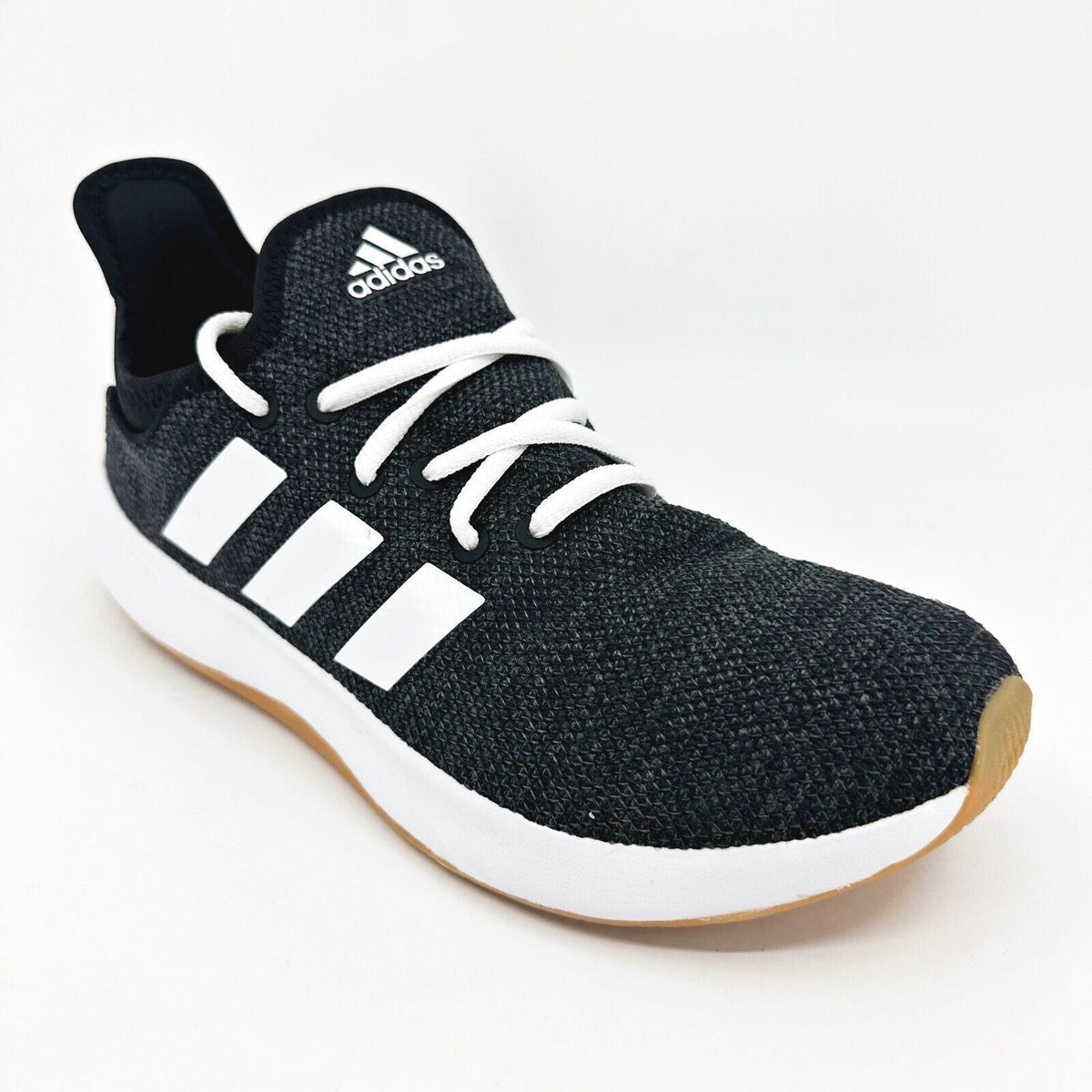 Adidas Cloudfoam Pure SPW Black White Gum Womens Running Shoes IG2530
