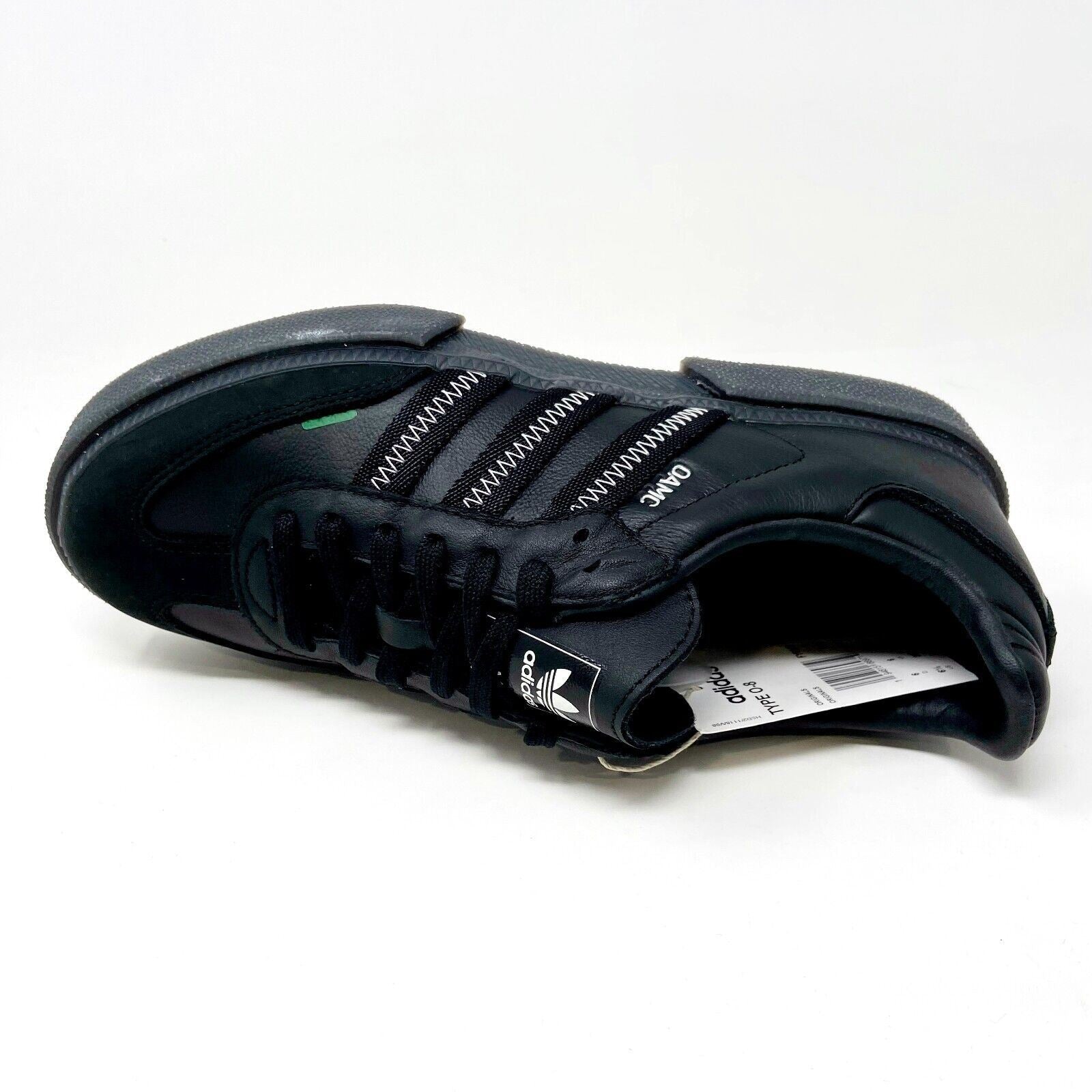 Adidas Type O-8 OAMC Triple Black Mens Leather Lifestyle Sneakers FY6948