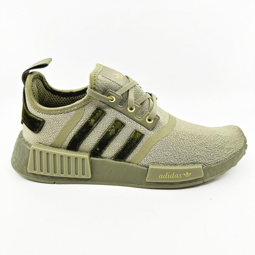 Adidas NMD R1 Orbit Green Velvet Womens Running Sneakers GY1321