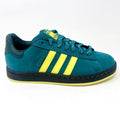 Adidas Originals Campus ST Green Yellow Mens Retro Leather Sneakers 078838