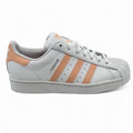 Adidas Superstar White Haze Coral Kids Size 7 Athletic Sneaker