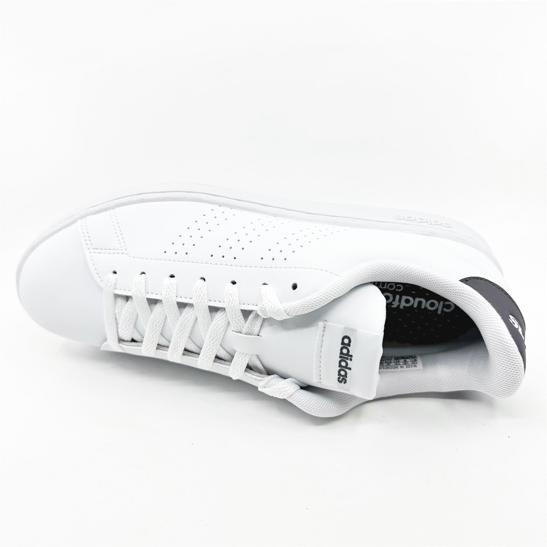 Adidas Advantage Cloud White Trace Grey Mens Athletic Sneakers