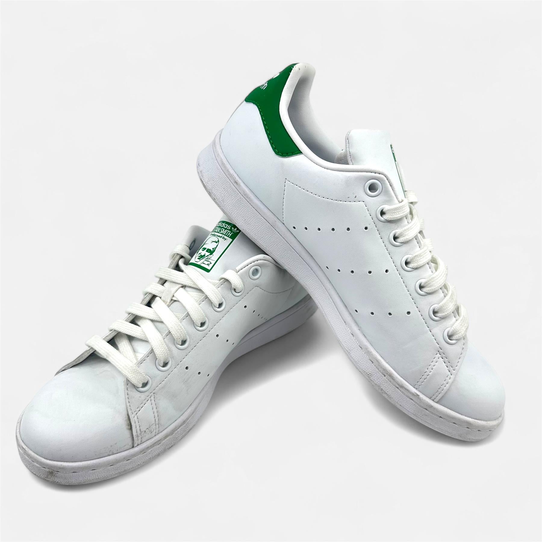 Adidas Stan Smith White Green Mens Size 8.5 Athletic Sneaker