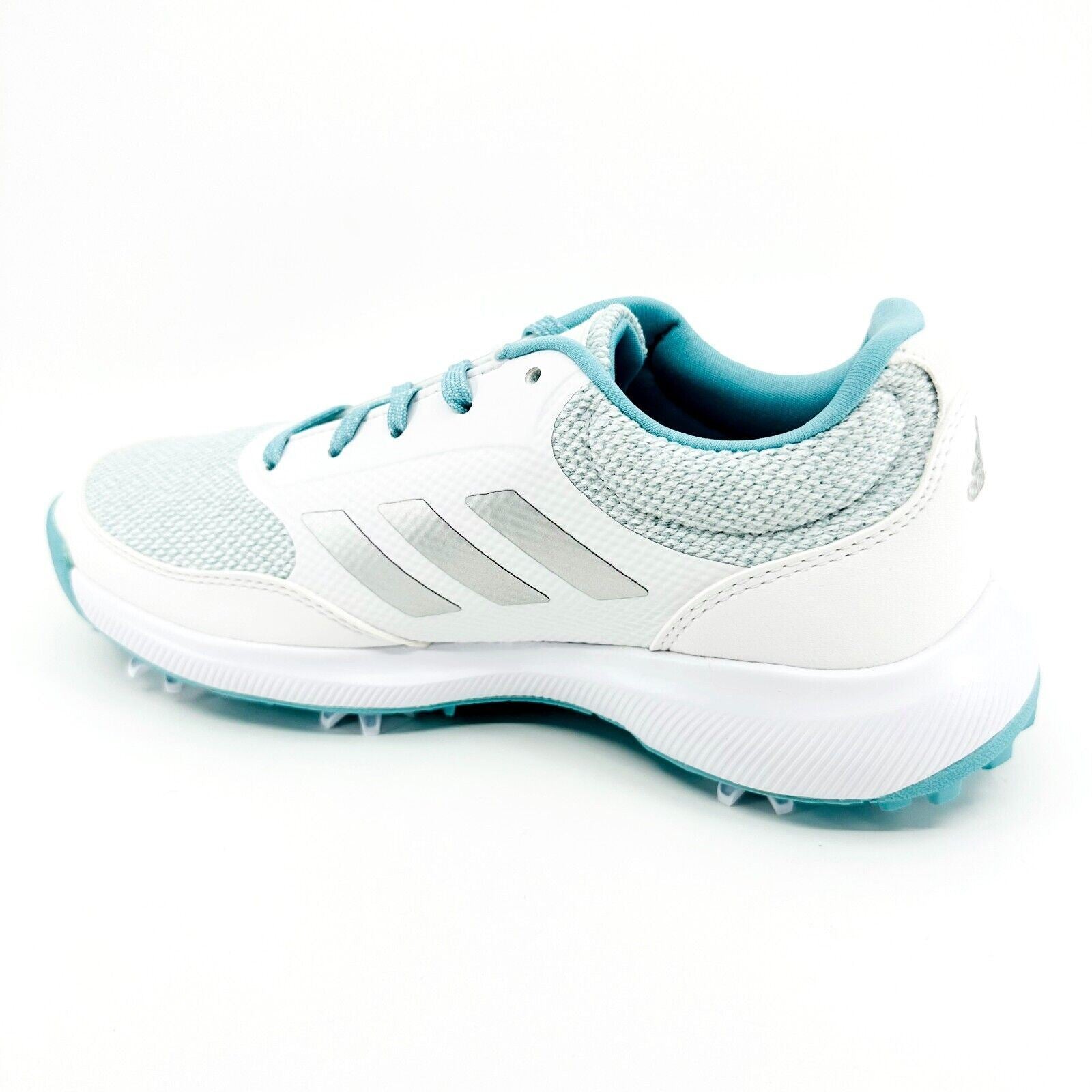 Adidas Tech Response 2.0 White Silver Blue Womens Spike Golf Shoes FW6323