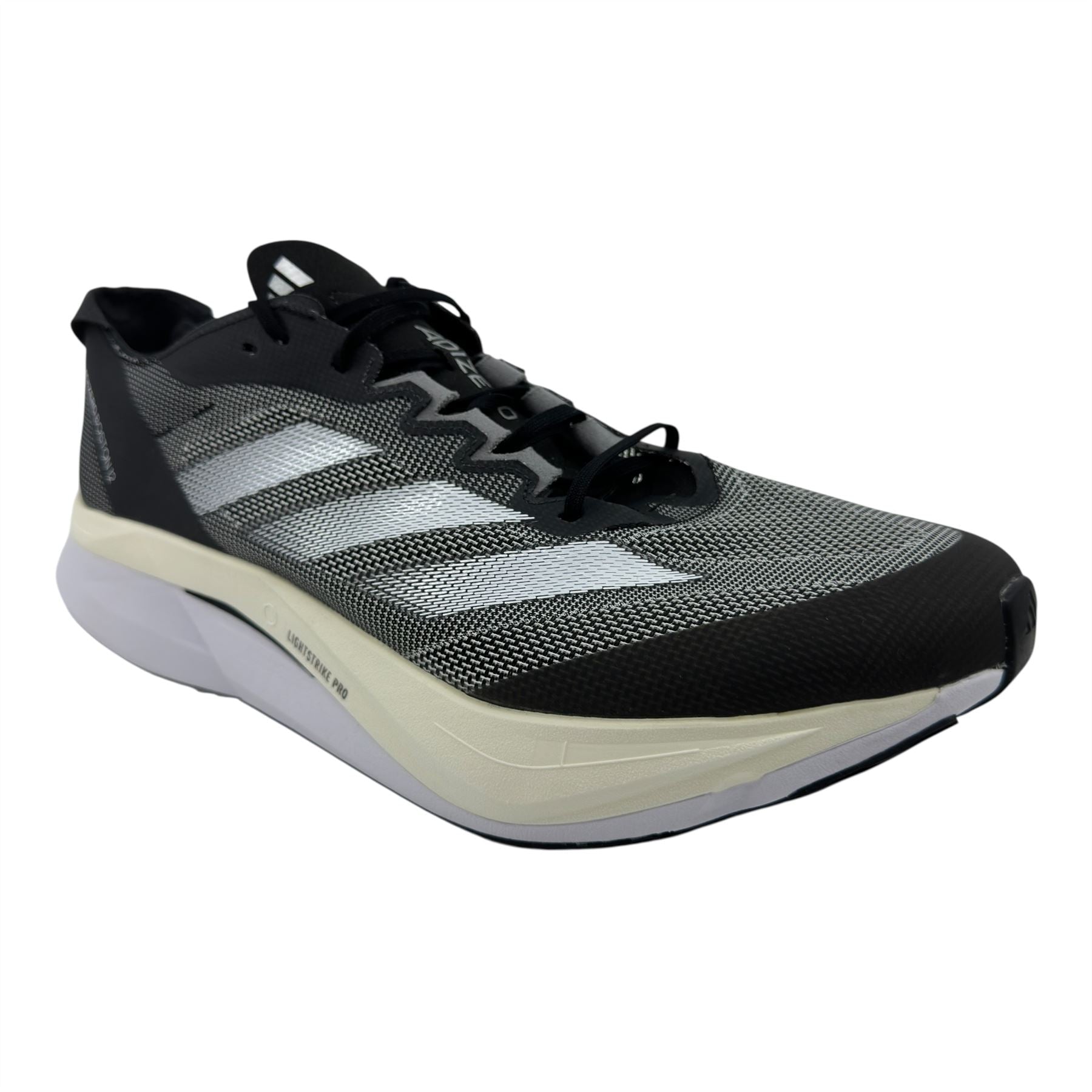 Adidas Adizero Boston 12 Black White Mens Athletic Sneaker