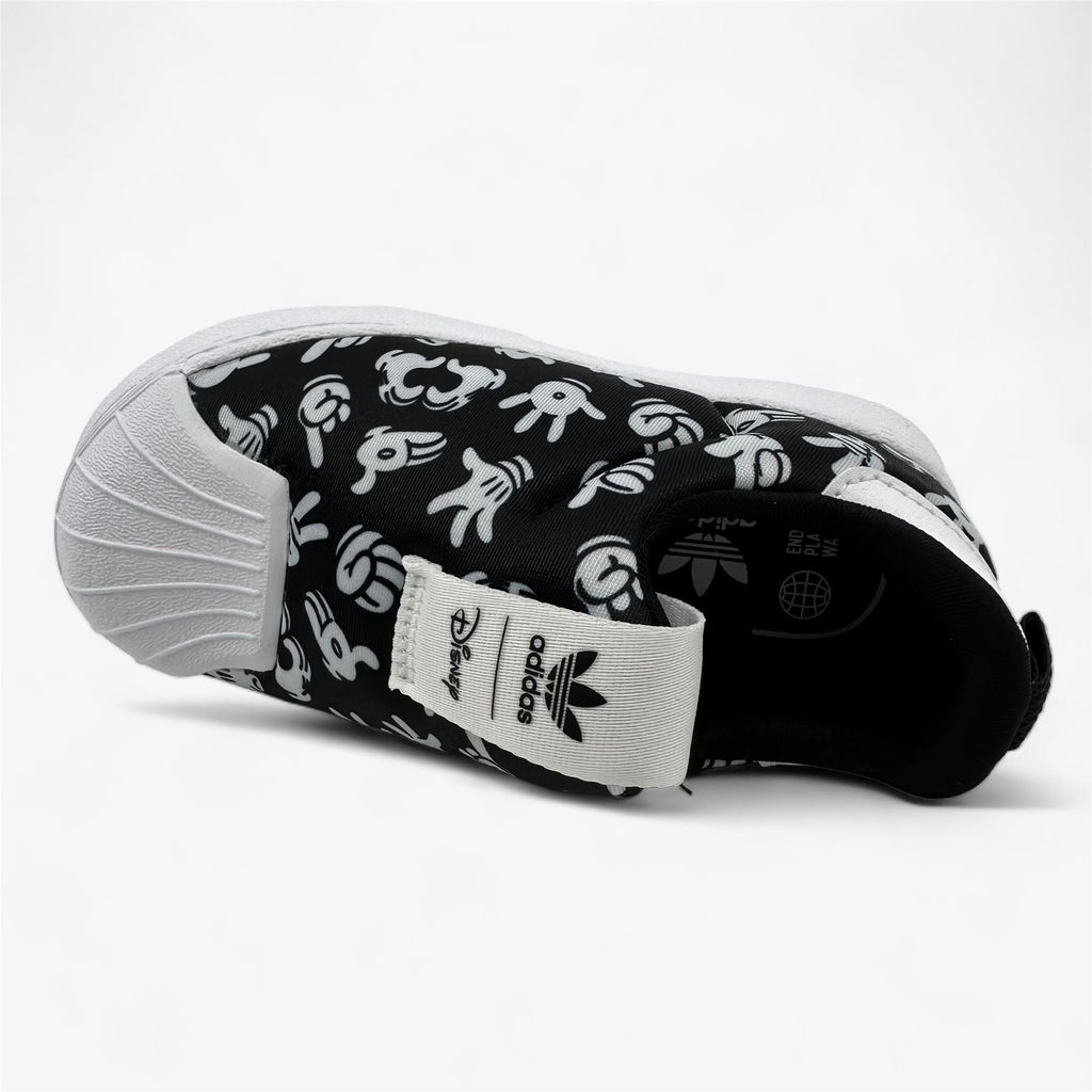 Adidas Superstar 360 Black White Baby Toddler Athletic Disney Sneaker