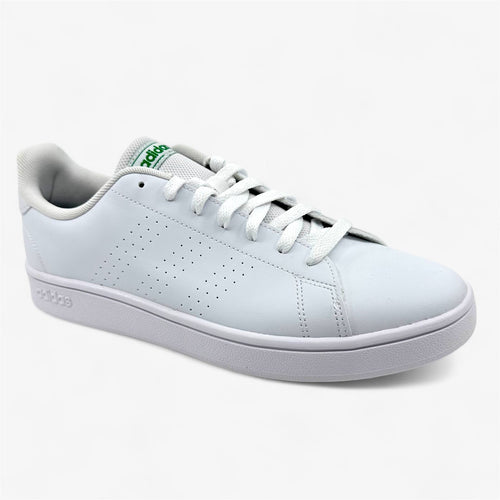Adidas Advantage Base Cloud White Green Mens Athletic Sneaker