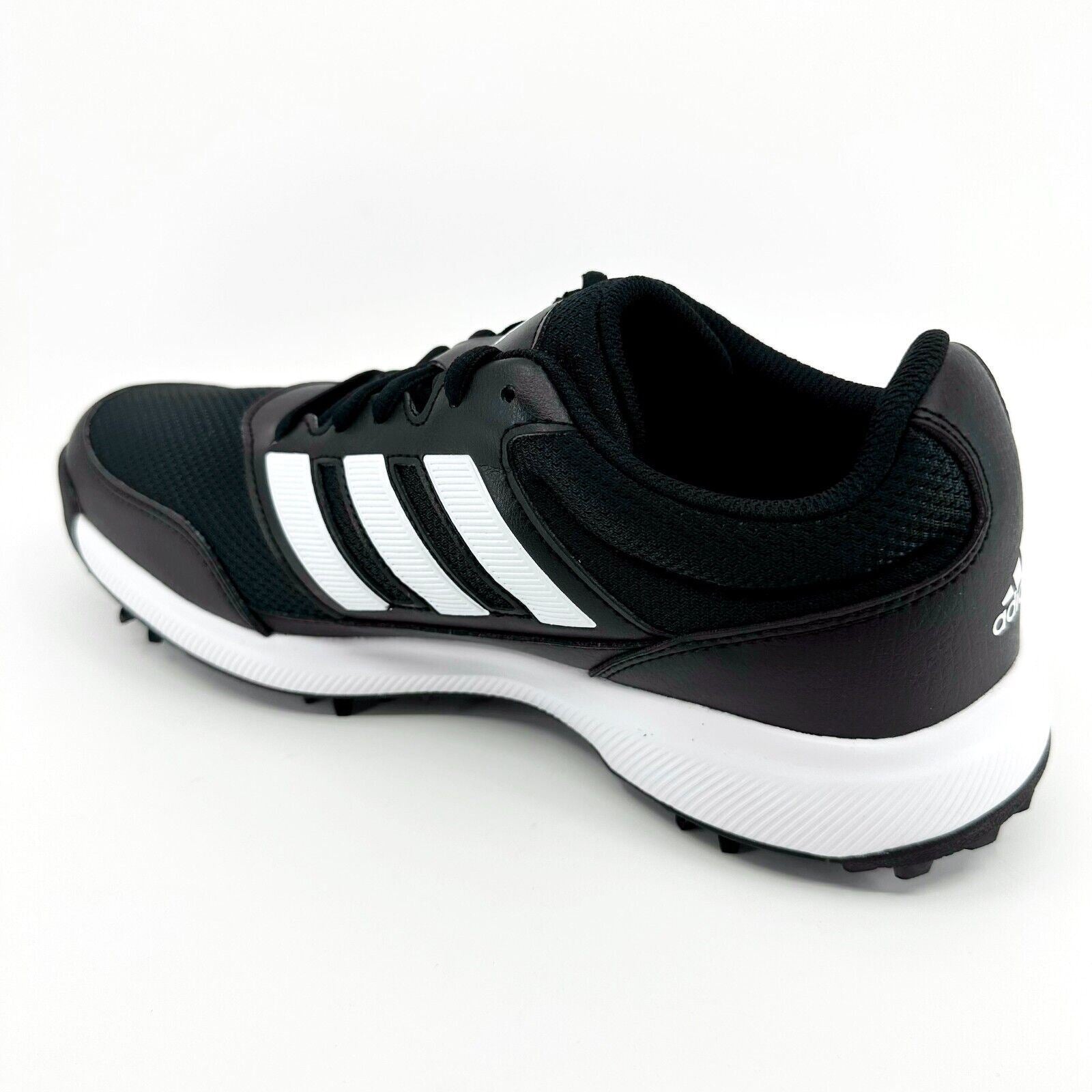 Adidas Tech Response 2.0 Black White Mens Rubber Spike Golf Shoes EE9122