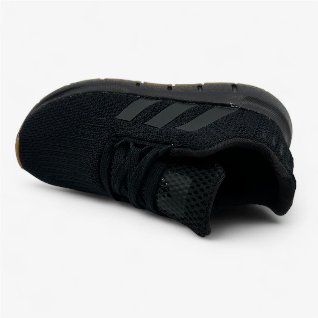 Adidas Swift Run 1.0 EL Triple Black Baby Toddler Athletic Sneaker
