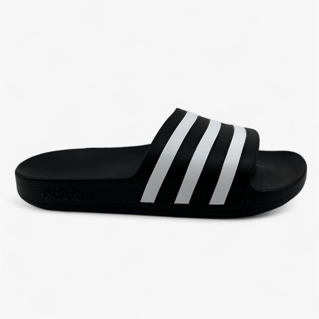 Adidas Adilette Aqua Black White Womens Athletic Slip-On