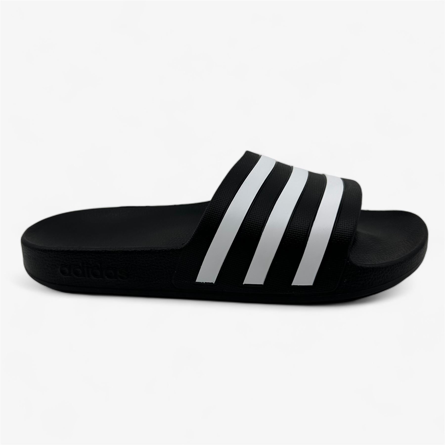 Adidas Adilette Aqua Black White Womens Athletic Slip-On