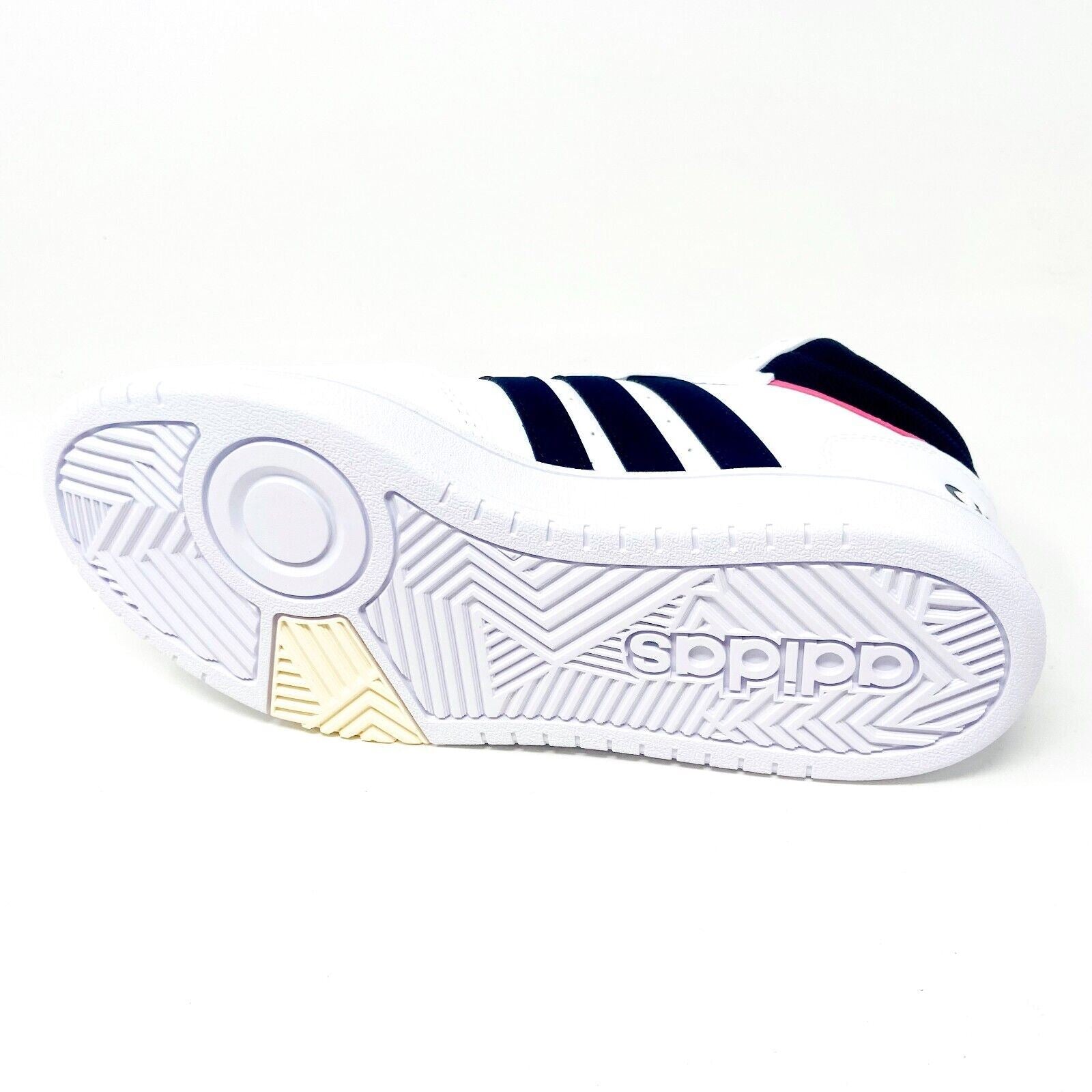 Adidas Hoops 3.0 Mid White Black Womens Leather Basketball Sneakers GW5455