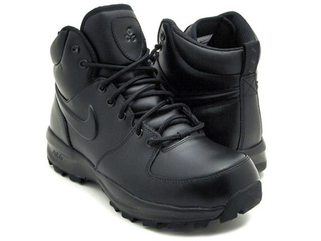 Men's Nike Manoa Leather Black/Black (454350 003)