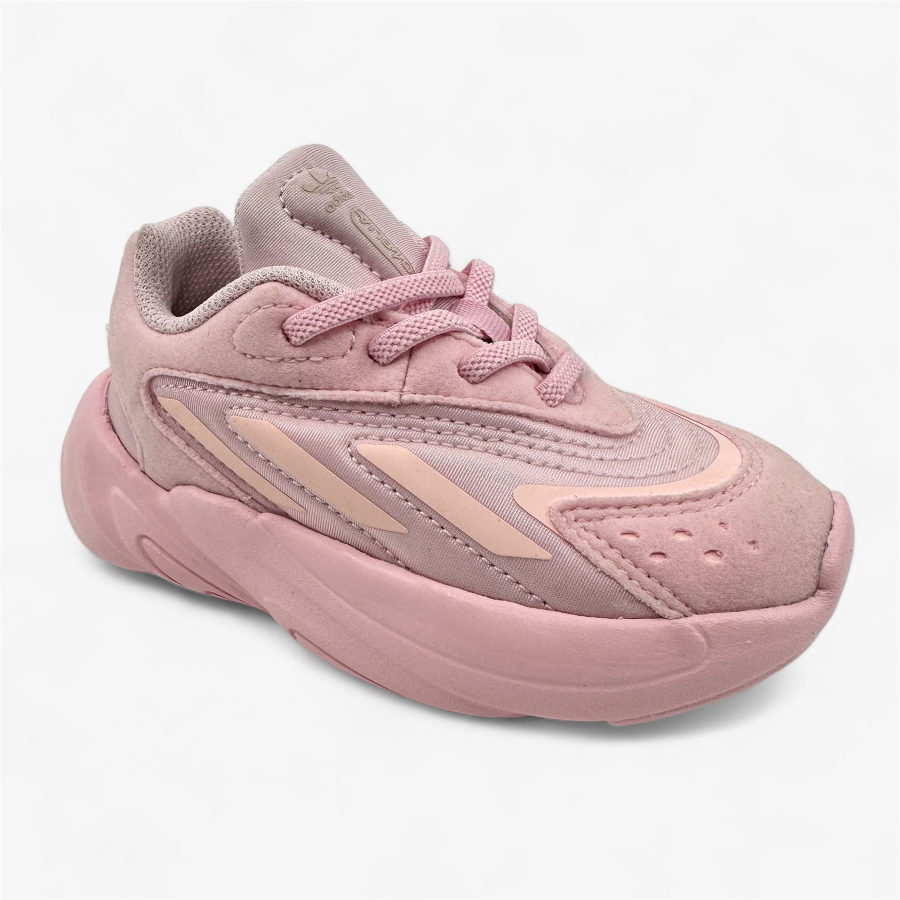 Adidas Ozelia EL Clear Pink Black Toddler Girls Athletic Sneaker