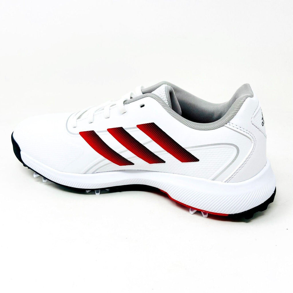 Adidas Traxion Lite Max White Black Red Mens Wide Waterproof Golf Shoes GV9674
