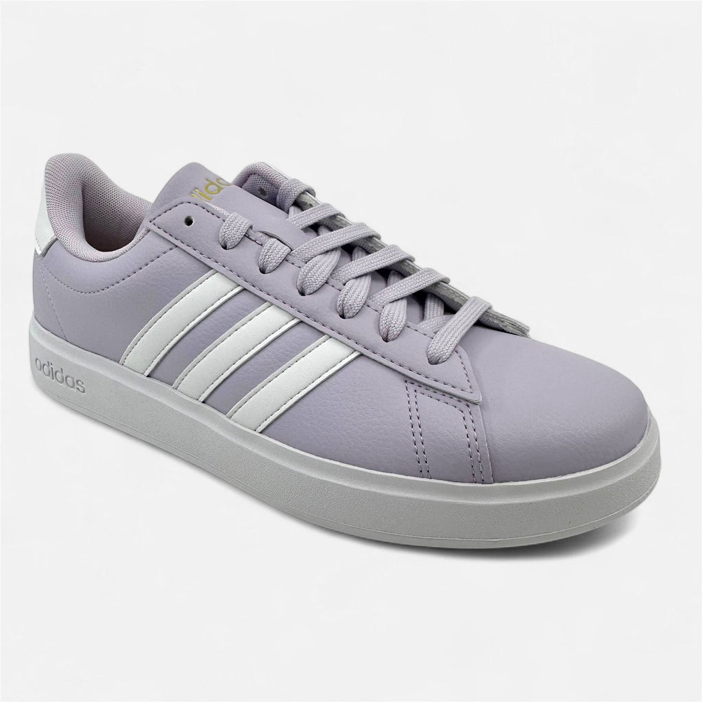 Adidas Grand Court 2.0 Silver Dawn Cloud White Womens Athletic Sneaker