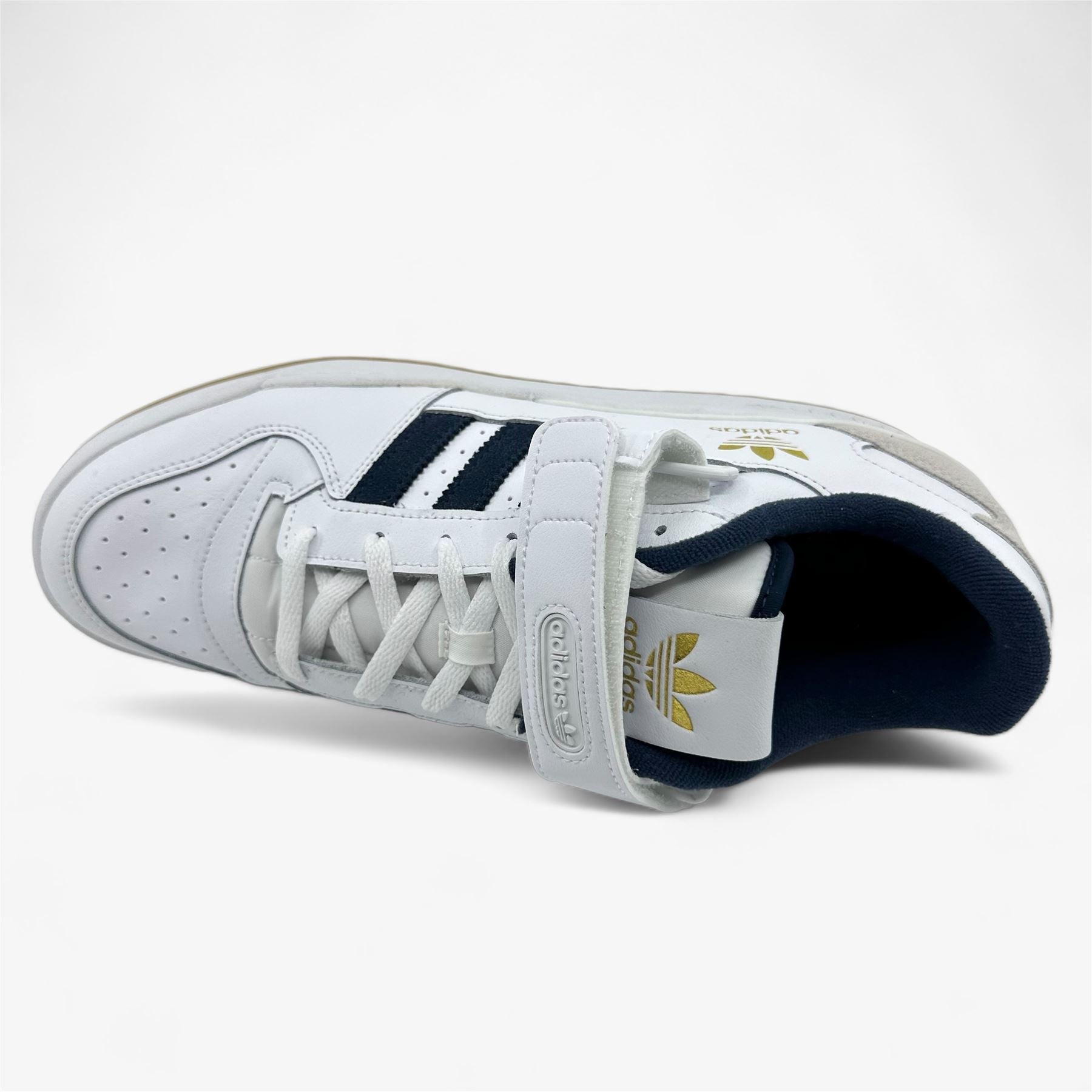 Adidas Forum Low White Navy Gum Mens Athletic Sneaker