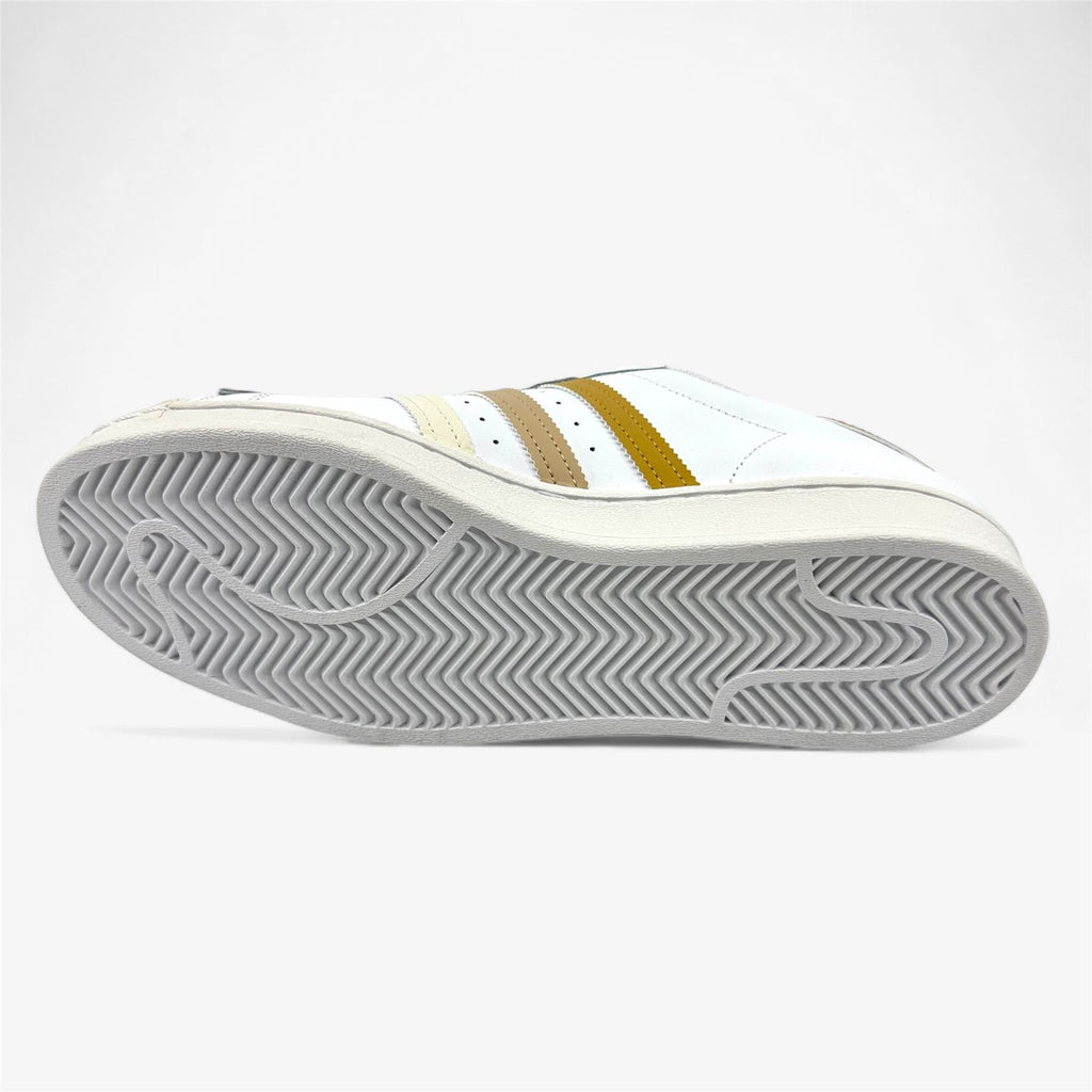 Adidas Superstar White Golden Beige Mens Athletic Sneaker