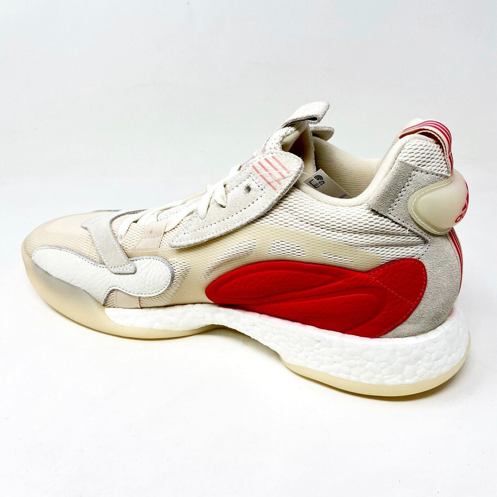 Adidas Kaizam ZoneBoost Off White Shock Red Mens Basketball Sneakers EG5888