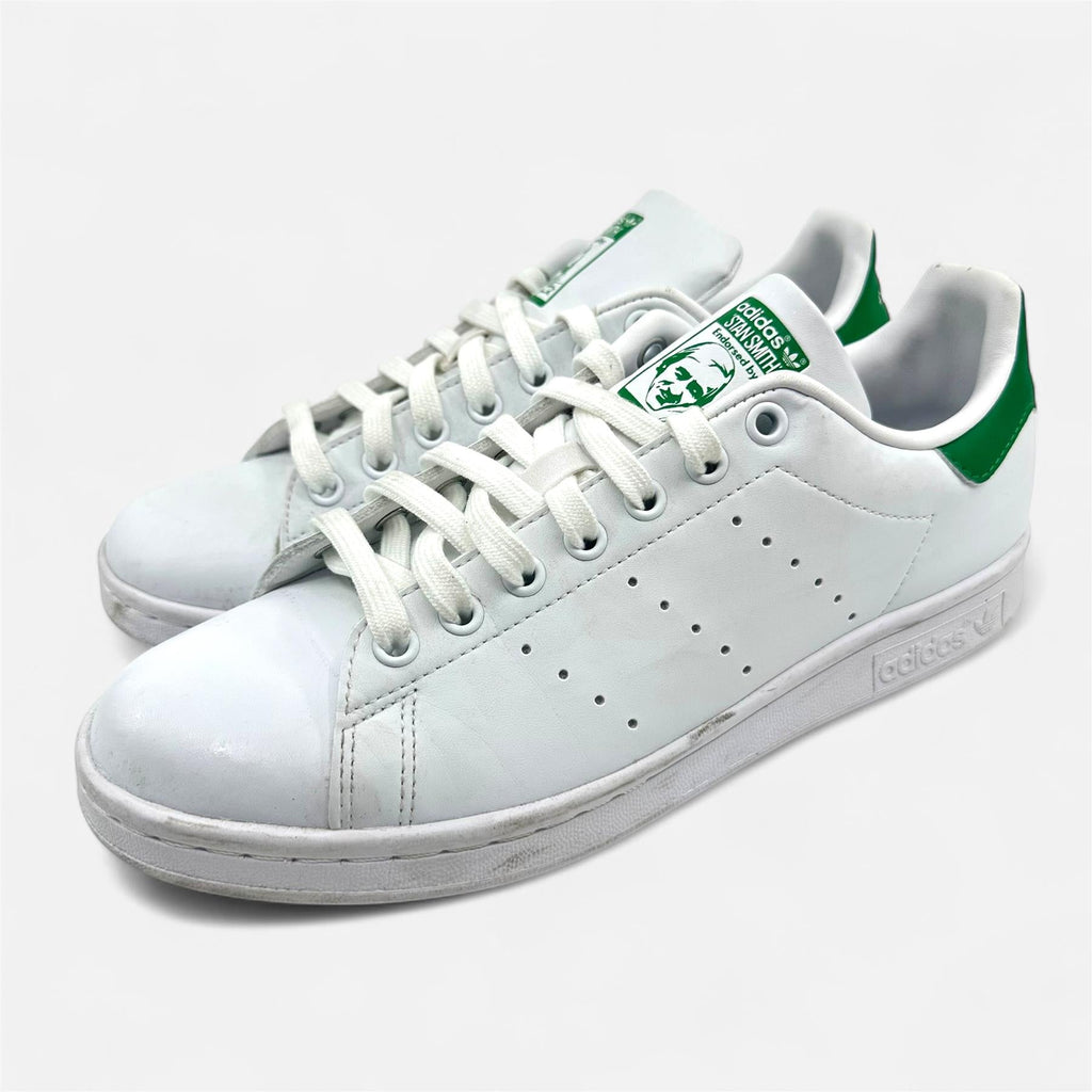 Adidas Stan Smith White Green Mens Size 8.5 Athletic Sneaker