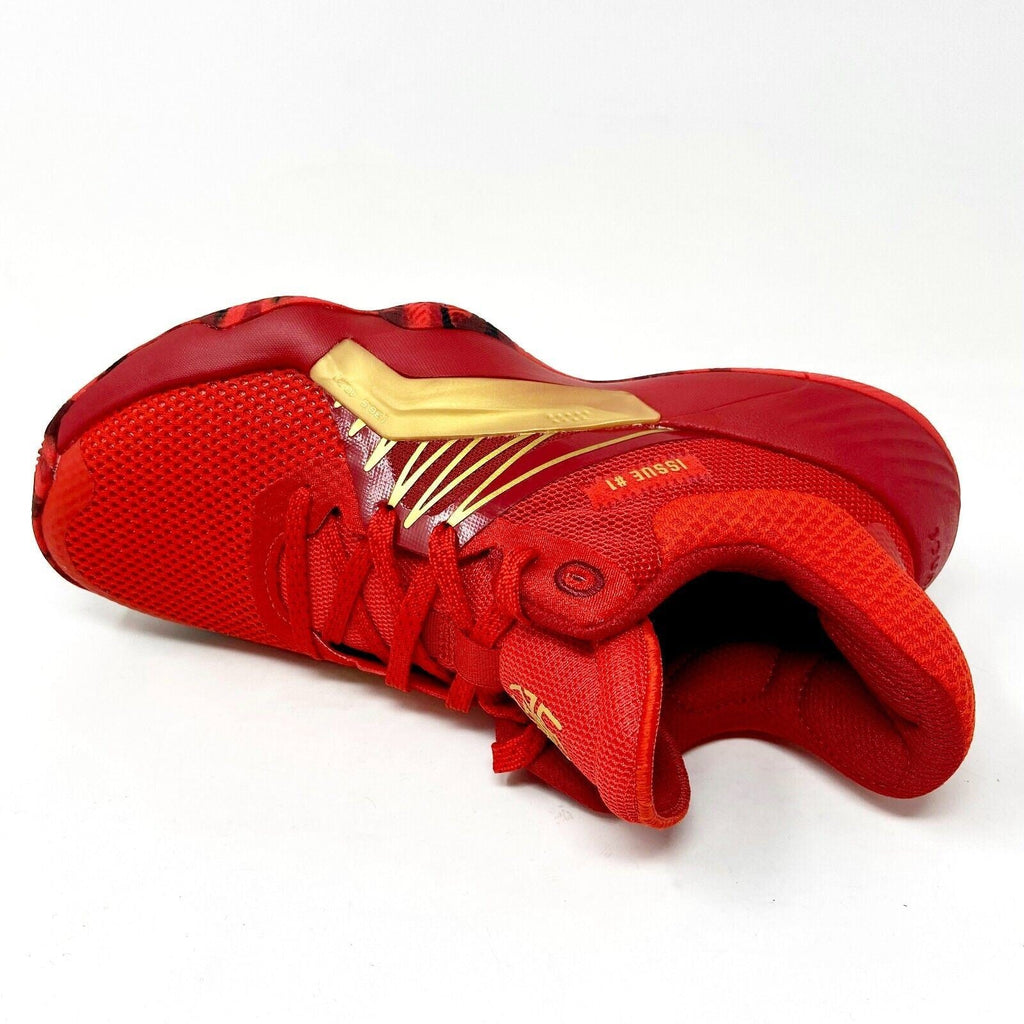 Adidas D.O.N. Issue #1 Junior Red Gold Kids Basketball Sneakers EF2935