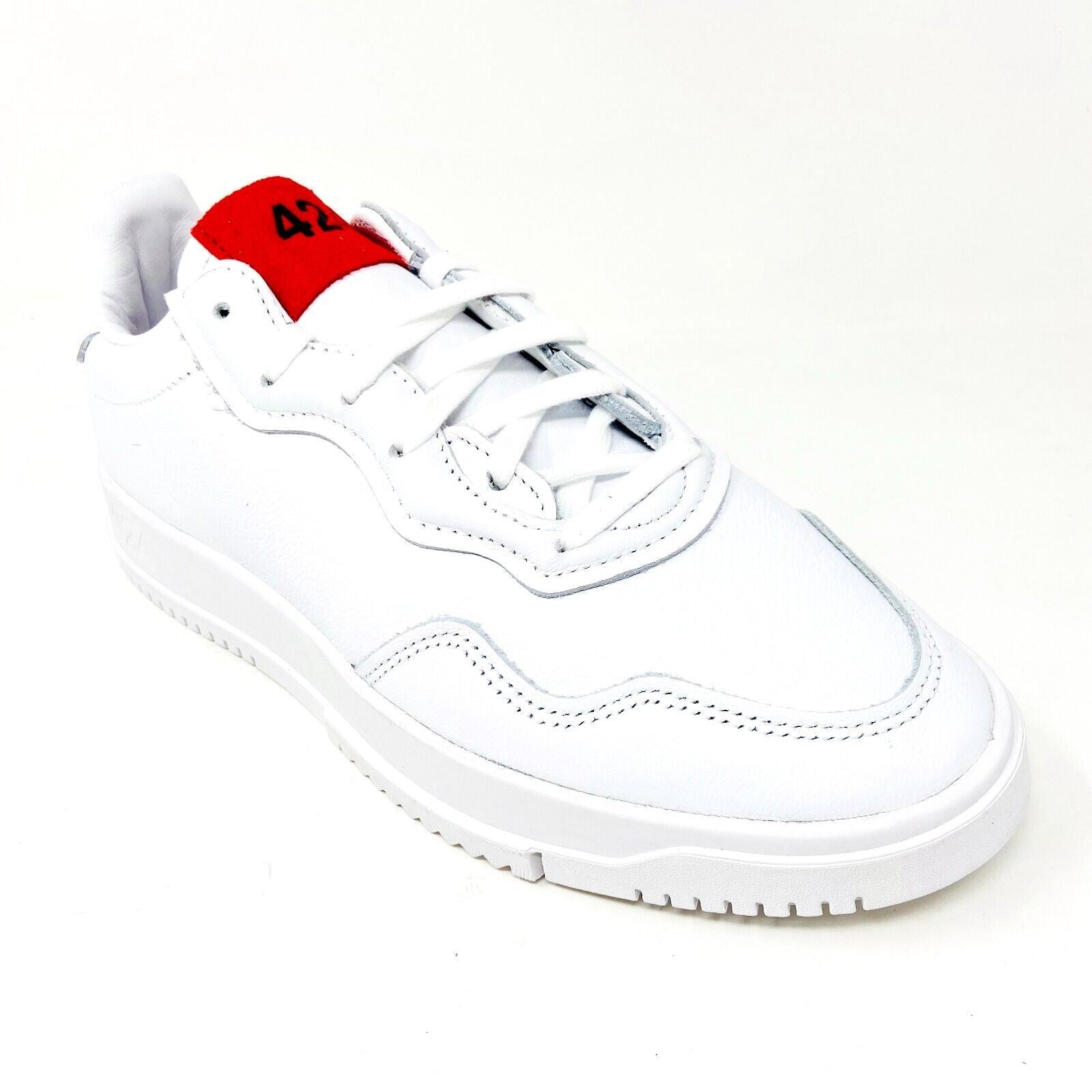 Adidas 424 SC Premiere Cloud White Scarlet Mens Leather Sneakers FX6740
