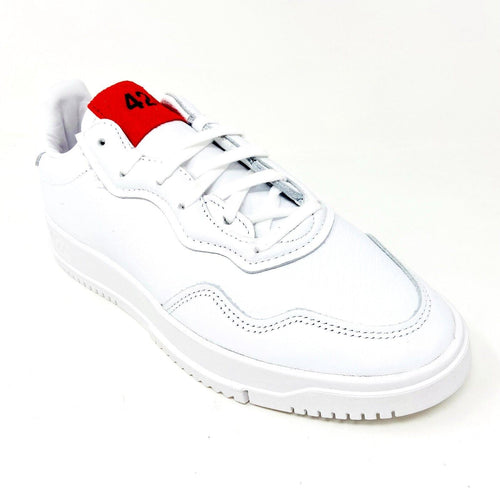 Adidas 424 SC Premiere Cloud White Scarlet Mens Leather Sneakers FX6740