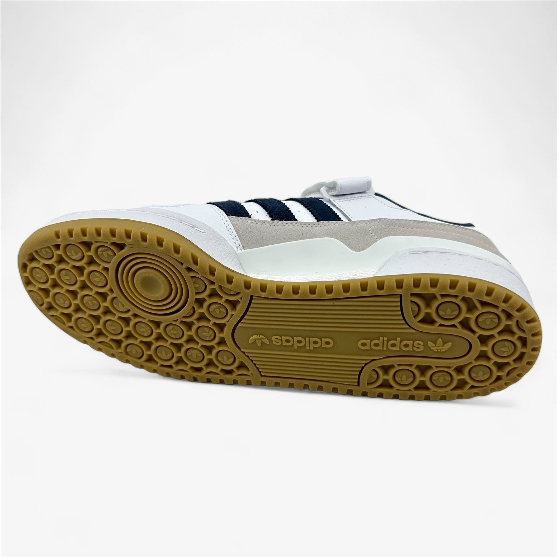 Adidas Forum Low White Navy Gum Mens Athletic Sneaker
