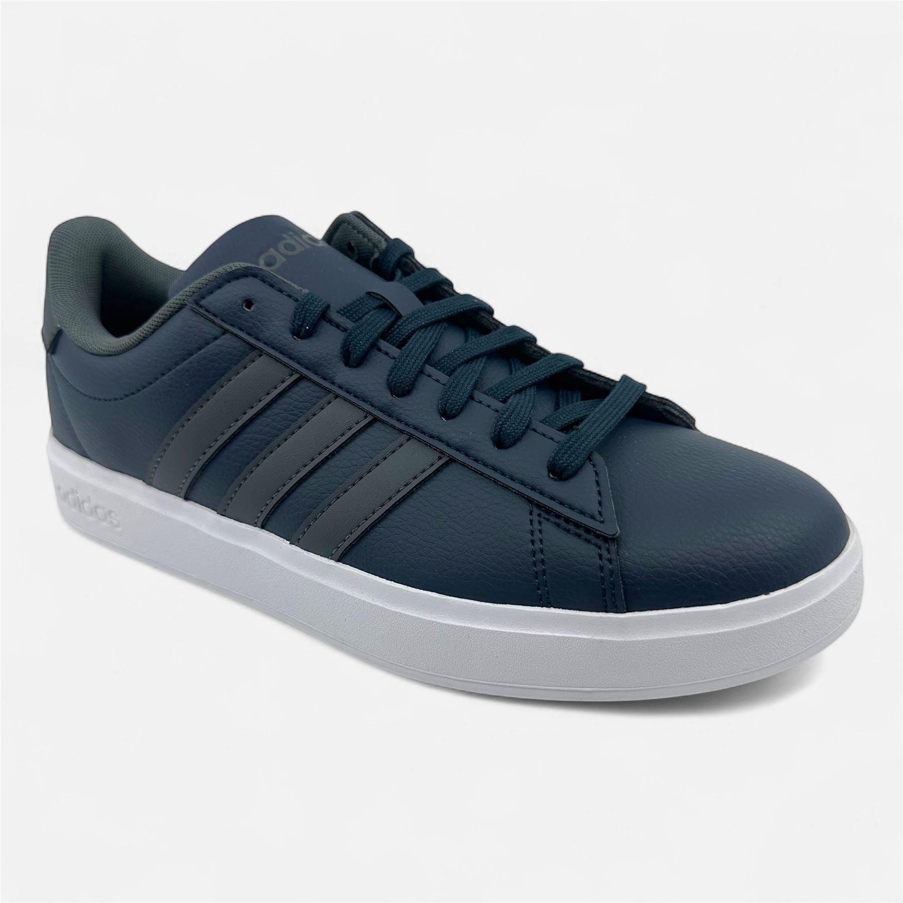 Adidas Grand Court 2.0 Aurora Ink Grey White Mens Athletic Sneaker