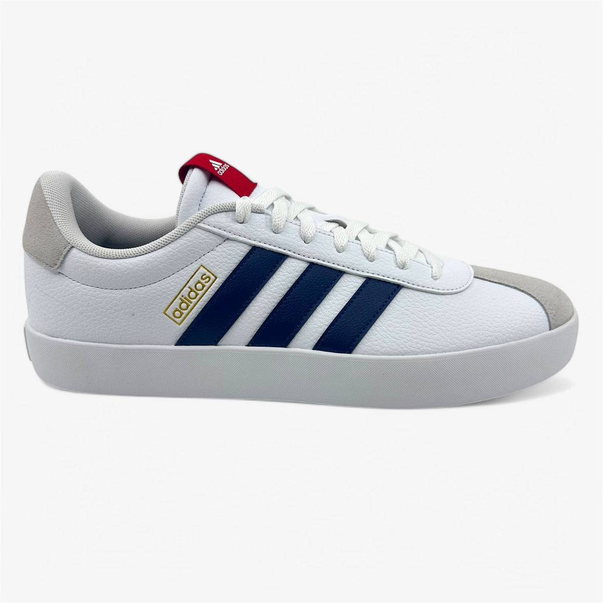 Adidas VL Court 3.0 White Dark Blue Scarlet Mens Size 11.5 Athletic Sneaker