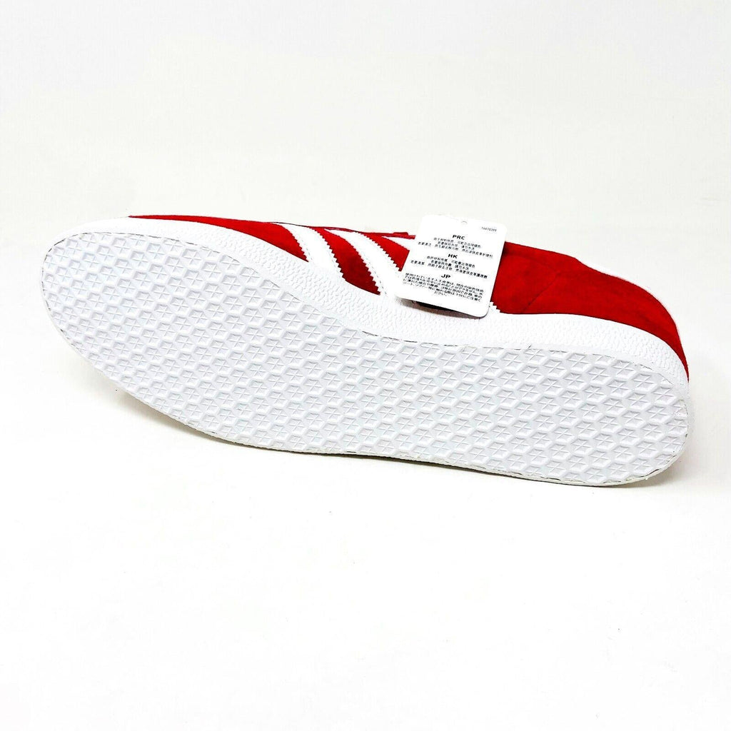 Adidas Gazelle Scarlet Red White Mens Size 9.5 Athletic Sneaker
