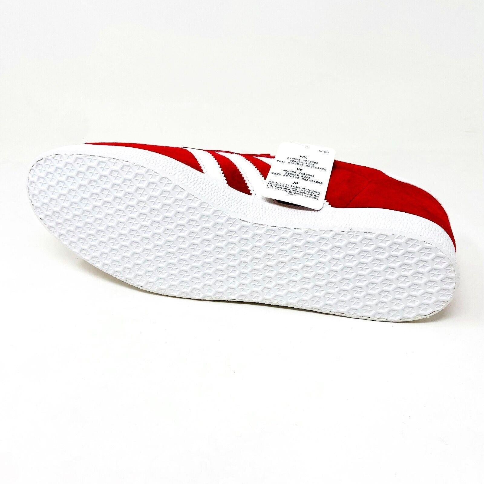 Adidas Gazelle Scarlet Red White Mens Size 9.5 Athletic Sneaker