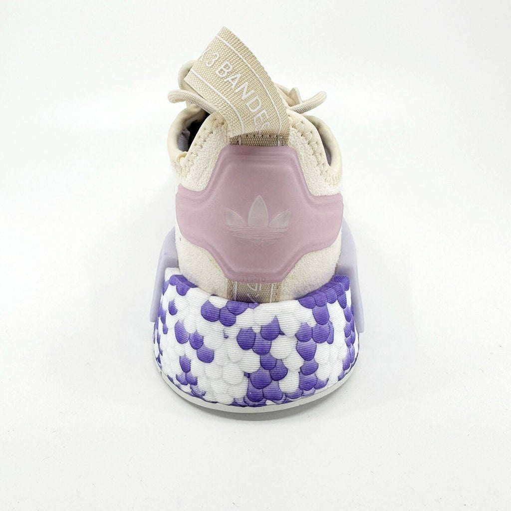 Adidas Originals NMD R1 Wonder White Beige Purple Womens Running Shoes GW5694