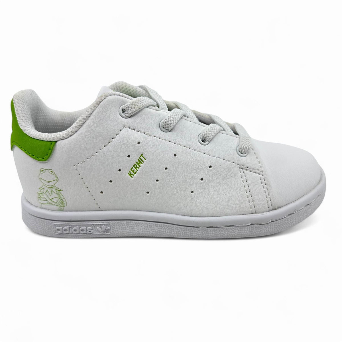 Adidas Stan Smith EL White Green Baby Toddler Disney Kermit The Frog Sneaker