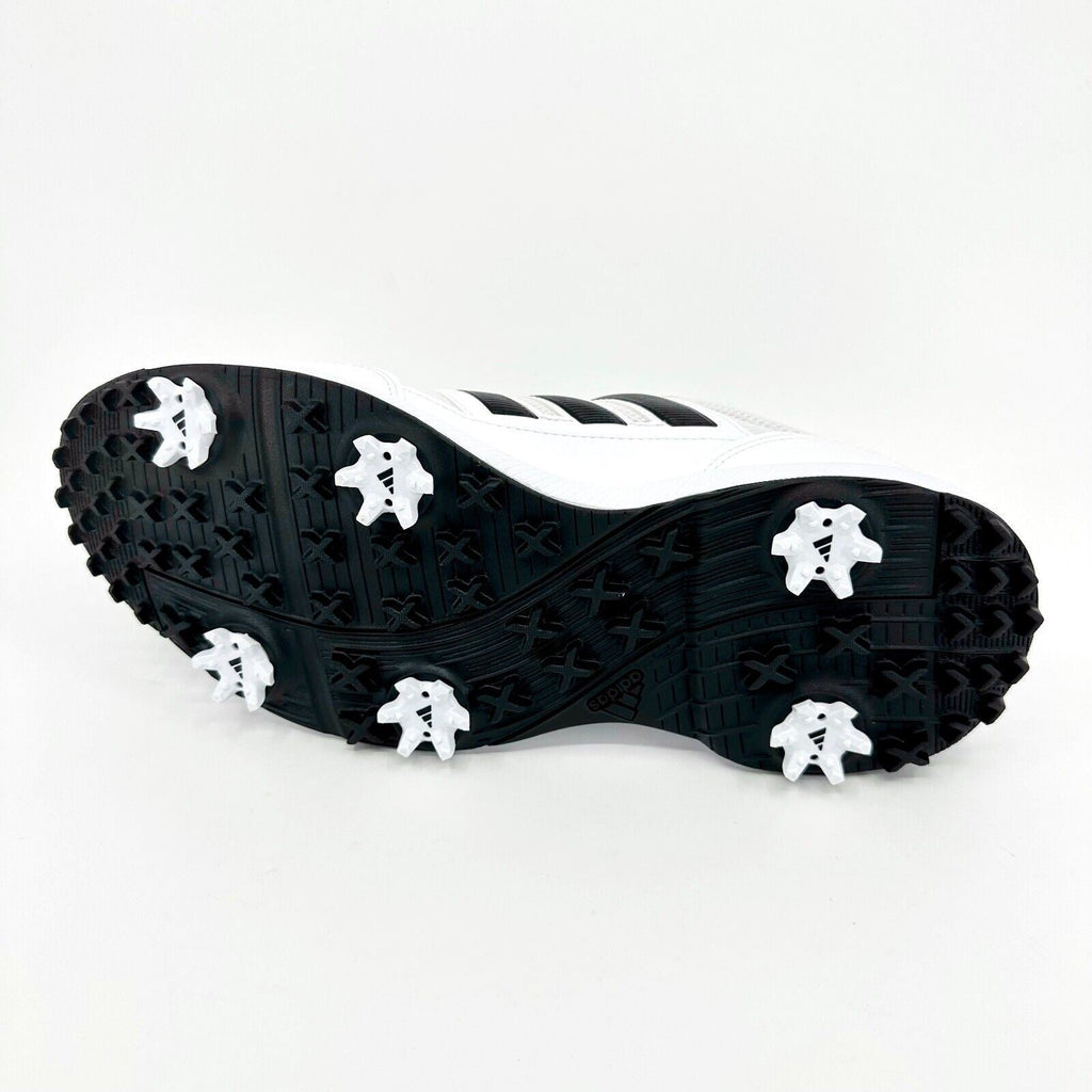 Adidas Tech Response 2.0 White Black Mens Spike Golf Shoes EE9121