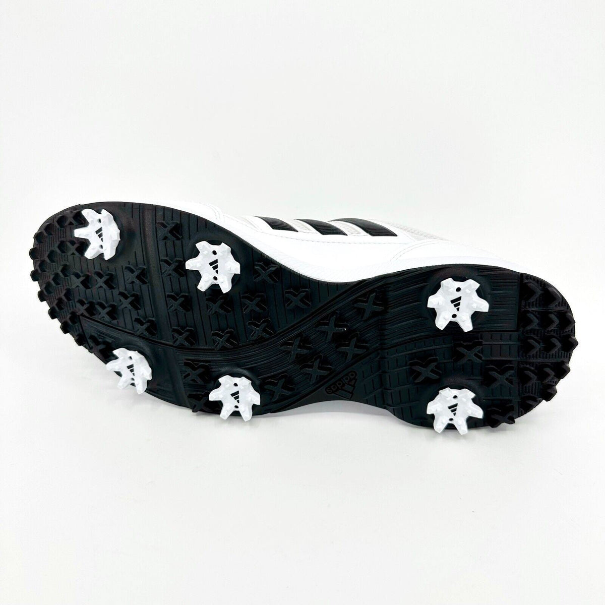 Adidas Tech Response 2.0 White Black Mens Spike Golf Shoes EE9121