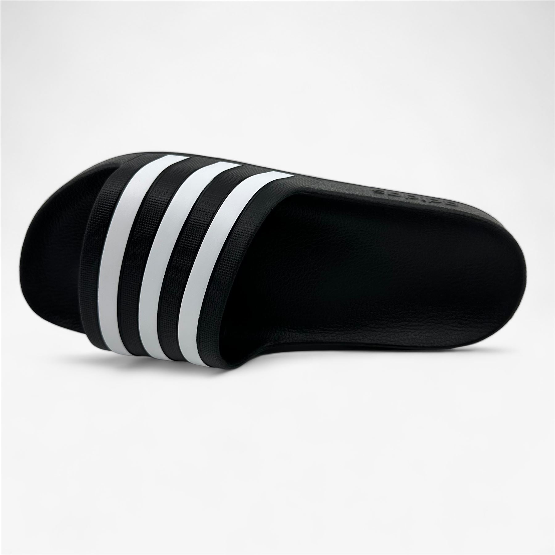 Adidas Adilette Aqua Black White Womens Athletic Slip-On
