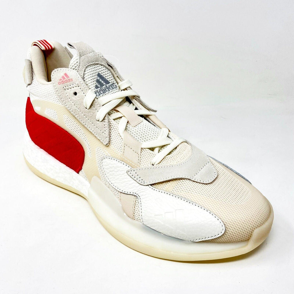 Adidas Kaizam ZoneBoost Off White Shock Red Mens Basketball Sneakers EG5888
