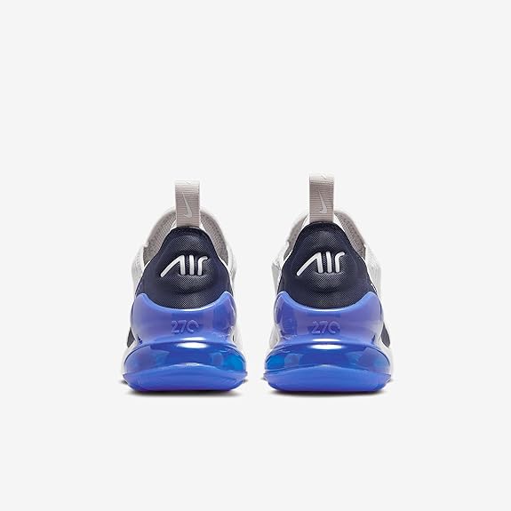Big Kid's Nike Air Max 270 Vast Grey/White-Hyper Royal (943345 041)