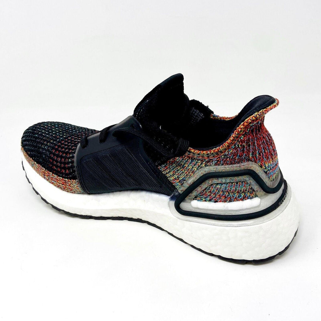 Adidas UltraBoost 19 Black Multi Color Rainbow Mens 4 Womens 5 Running B37706