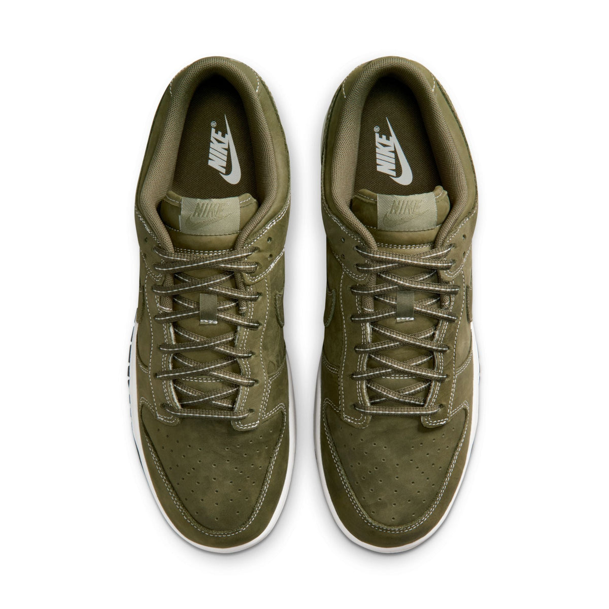 Nike Dunk Low QS "Medium Olive Reverse Stitch" - IO4550-200