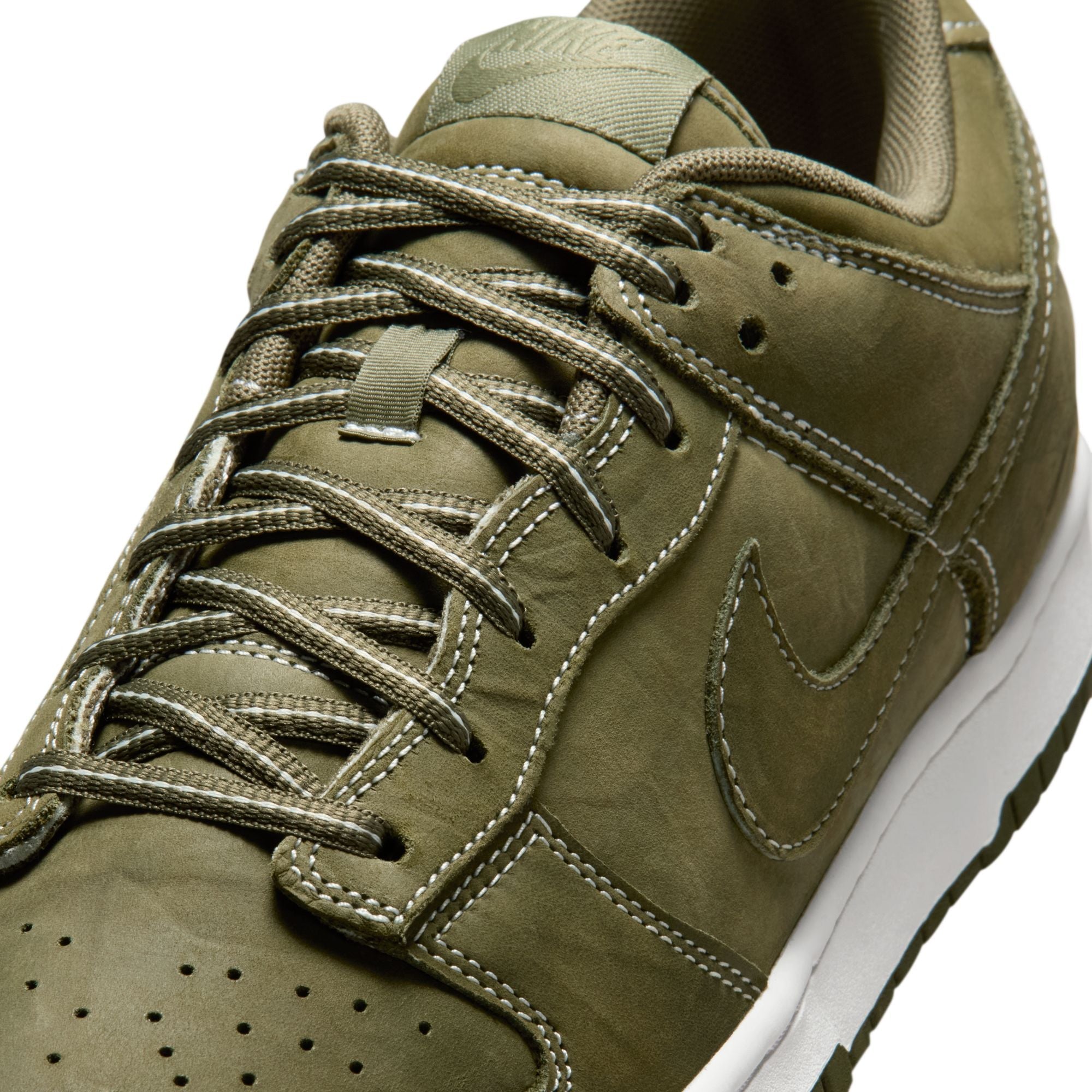 Nike Dunk Low QS "Medium Olive Reverse Stitch" - IO4550-200