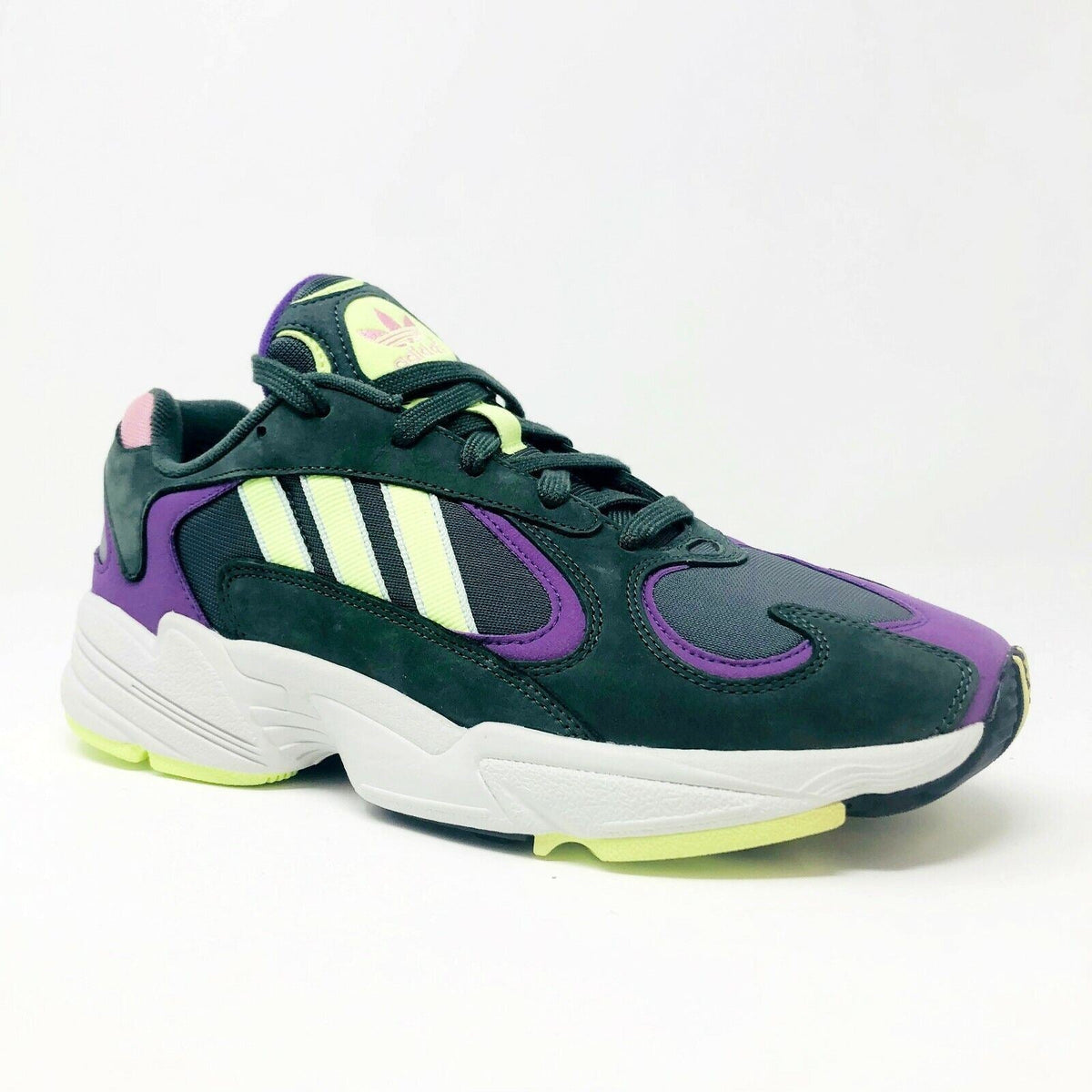 Adidas Yung 1 Legend Ivy Hi Res Yellow Active Purple Mens Size 9 BD7655