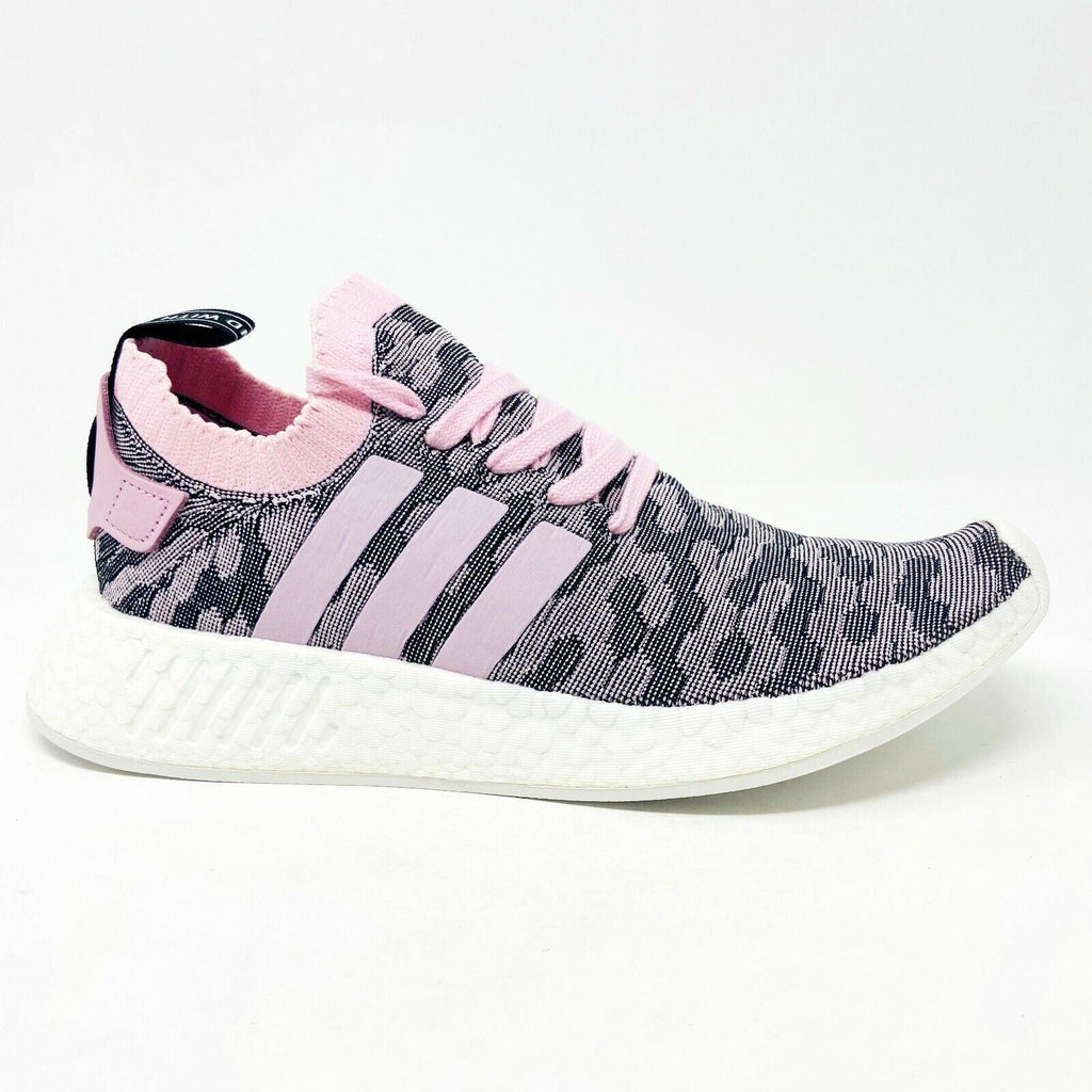 Adidas NMD R2 PK PrimeKnit Wonder Pink Black Womens Size 9.5 Sneakers BY9521
