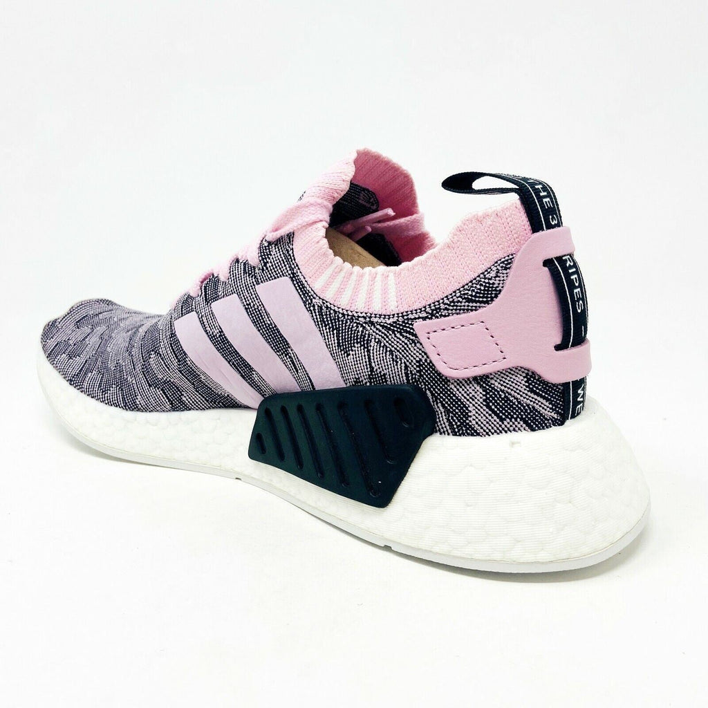 Adidas NMD R2 PK PrimeKnit Wonder Pink Black Womens Size 9.5 Sneakers BY9521