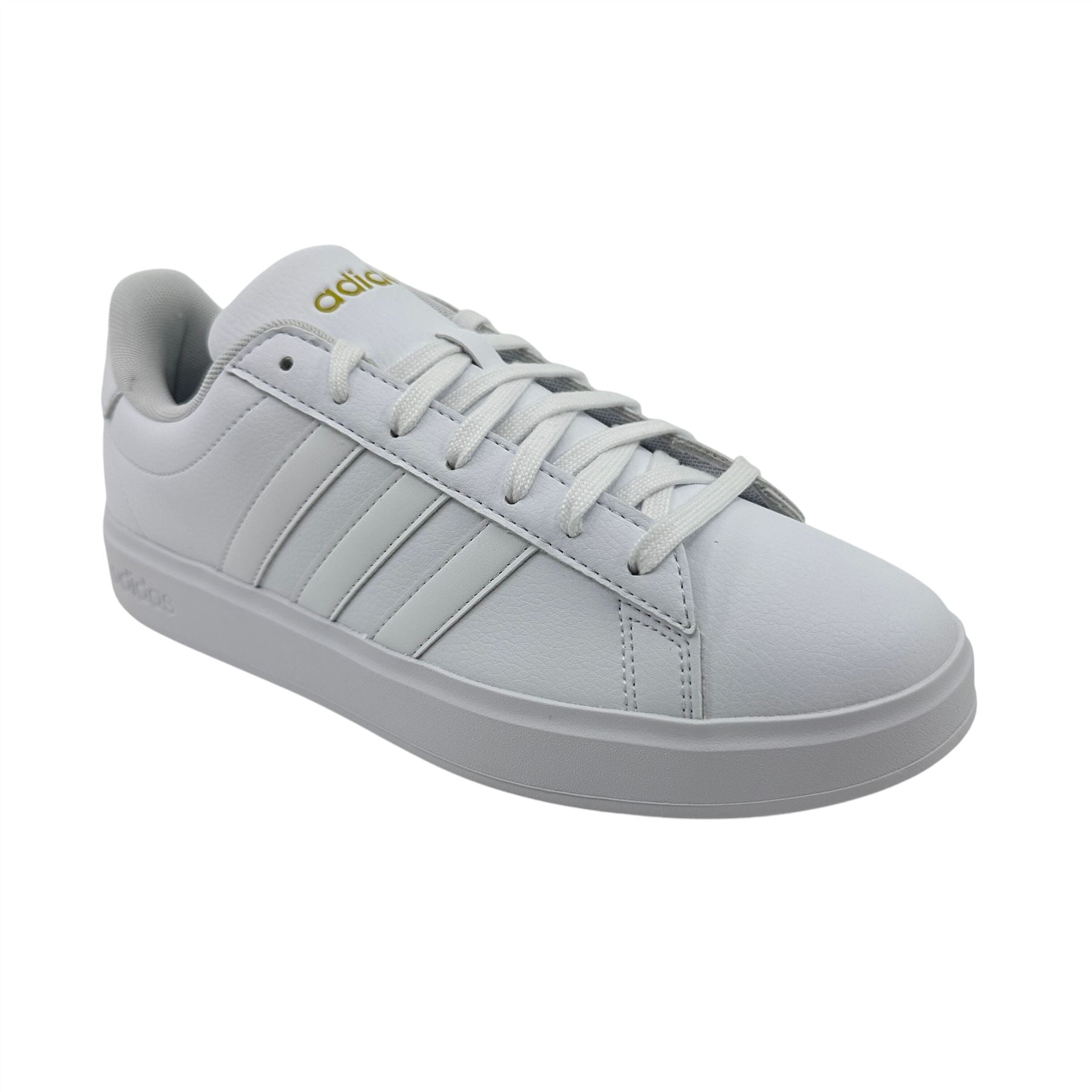 Adidas Grand Court 2.0 Cloud White Gold Metallic Womens Sneaker